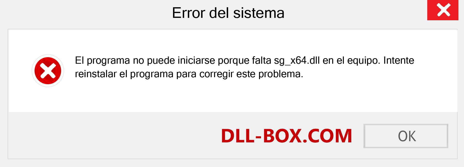¿Falta el archivo sg_x64.dll ?. Descargar para Windows 7, 8, 10 - Corregir sg_x64 dll Missing Error en Windows, fotos, imágenes